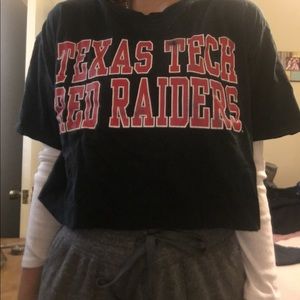 Texas tech cropped tee